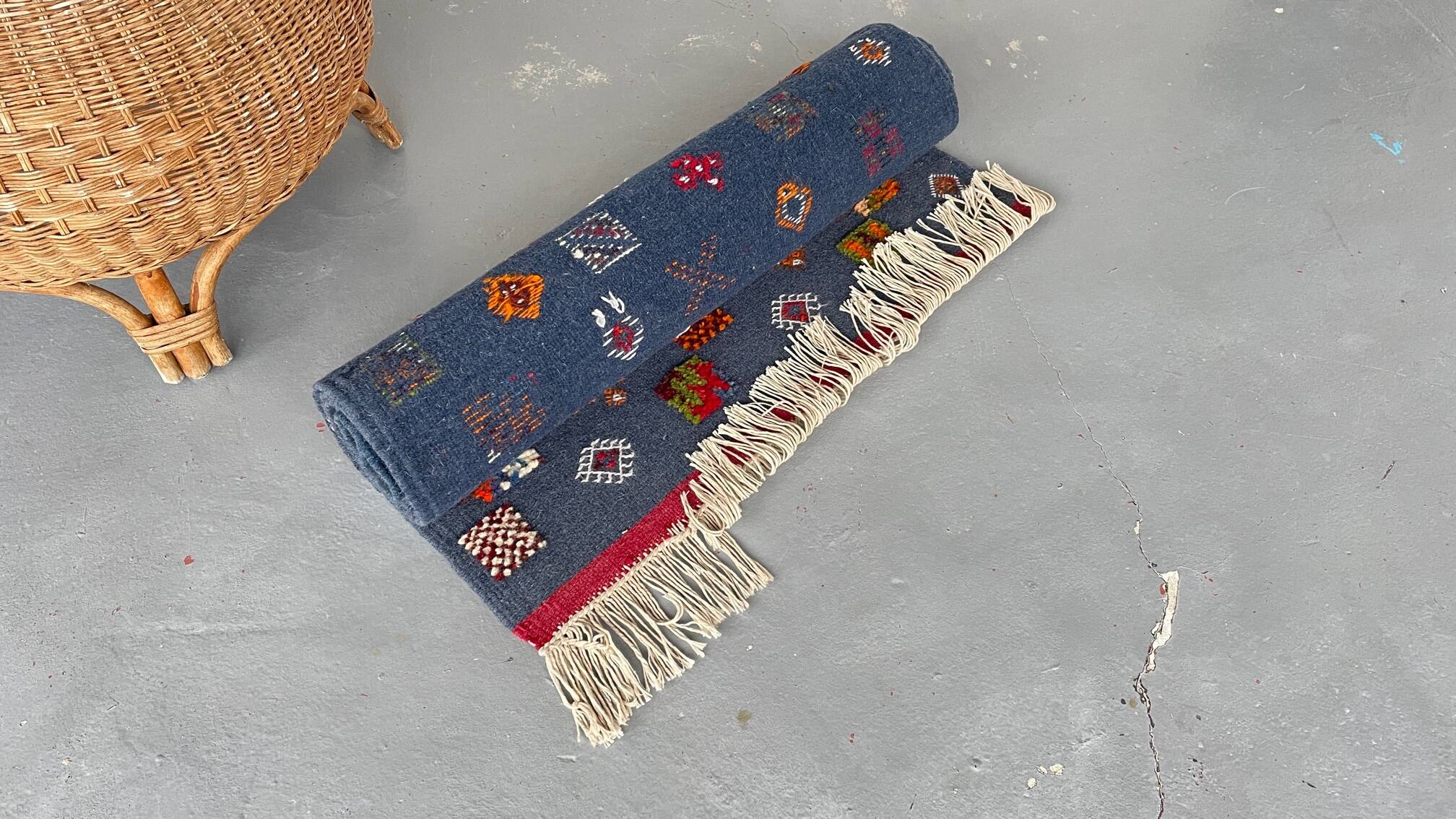 Berber Kilim Hallway Rug VINTAGE Velvet Patterns
