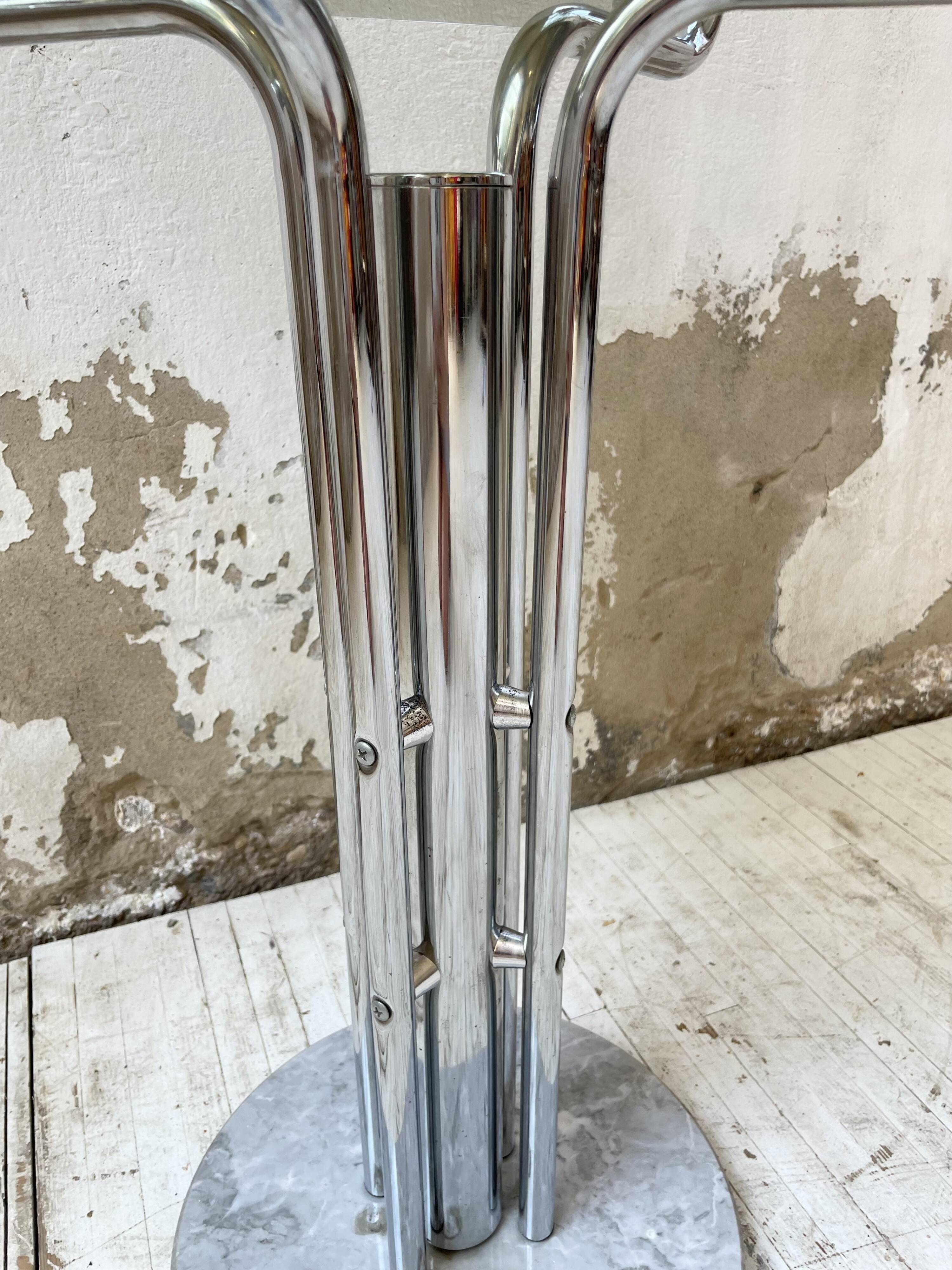 80s glass and marble console