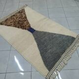 Authentic Moroccan wool rug handwoven, 250x150 cm