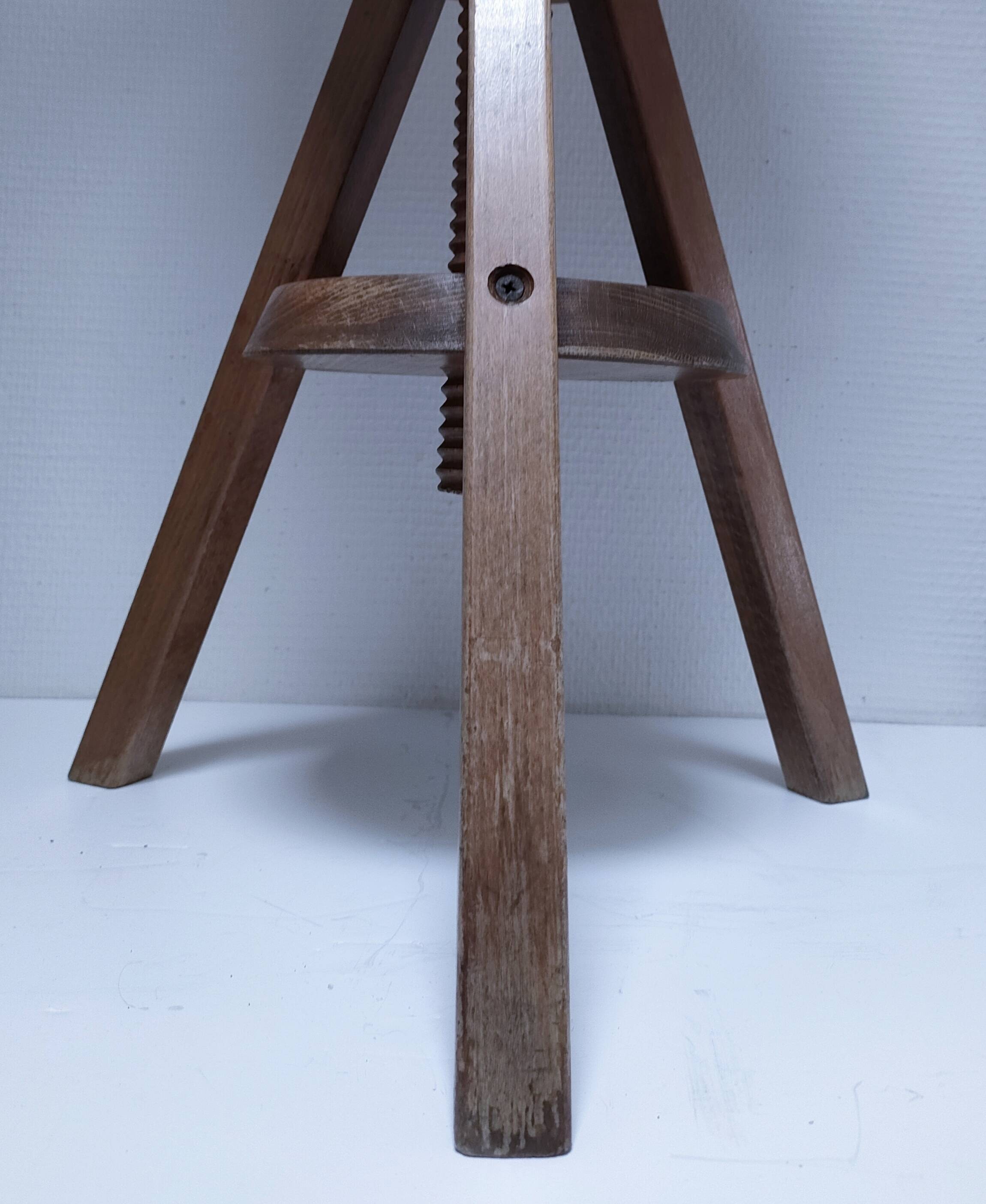 oak workshop patina stool