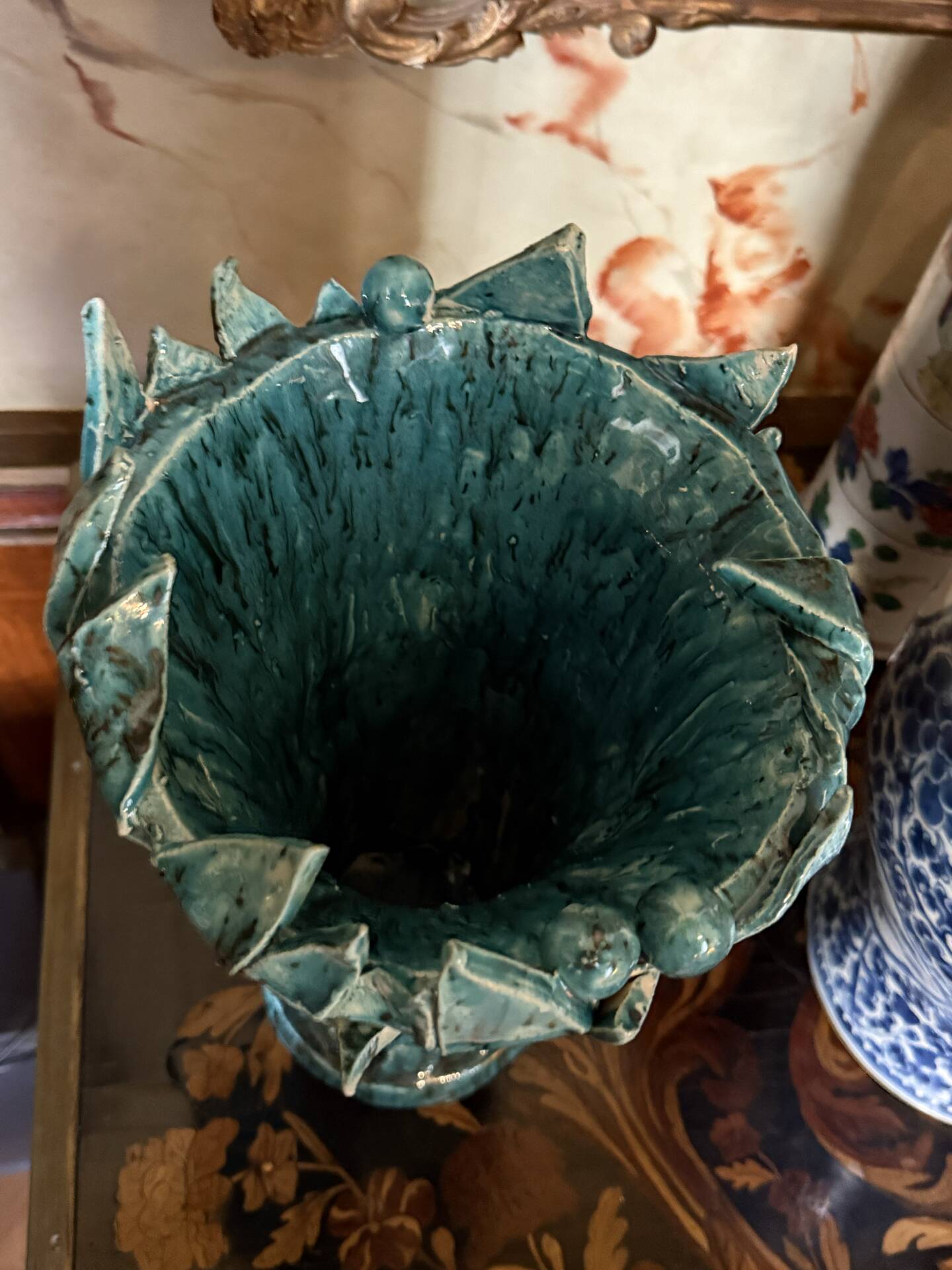 Ceramic Vase Blue by Judith Housez