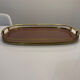 Vintage brass grand plateau – openwork gallery – 1970s