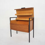 Teak and minimalistic metal sewing box, The Netherlands 1960's