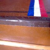Arched fawn mail trunk 1920s - 100 x 54 x 46 cm