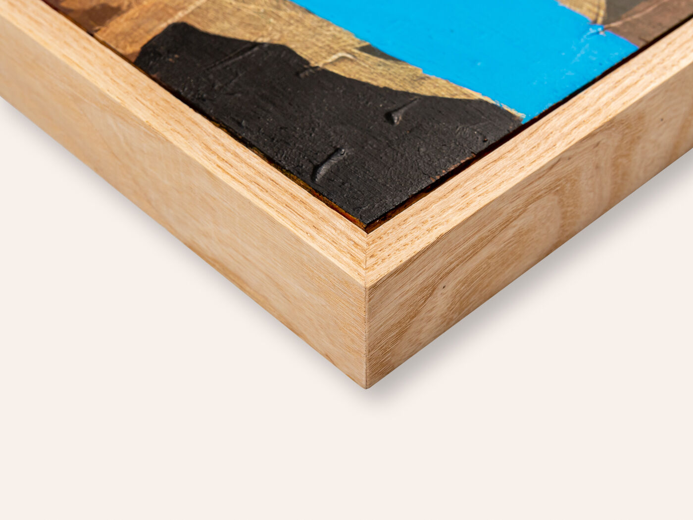 Composition, Acrylic on wooden plate. 16 x 22cm