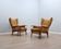 1950s Camea Italian reclining armchairs dralon velvet, set of 2
