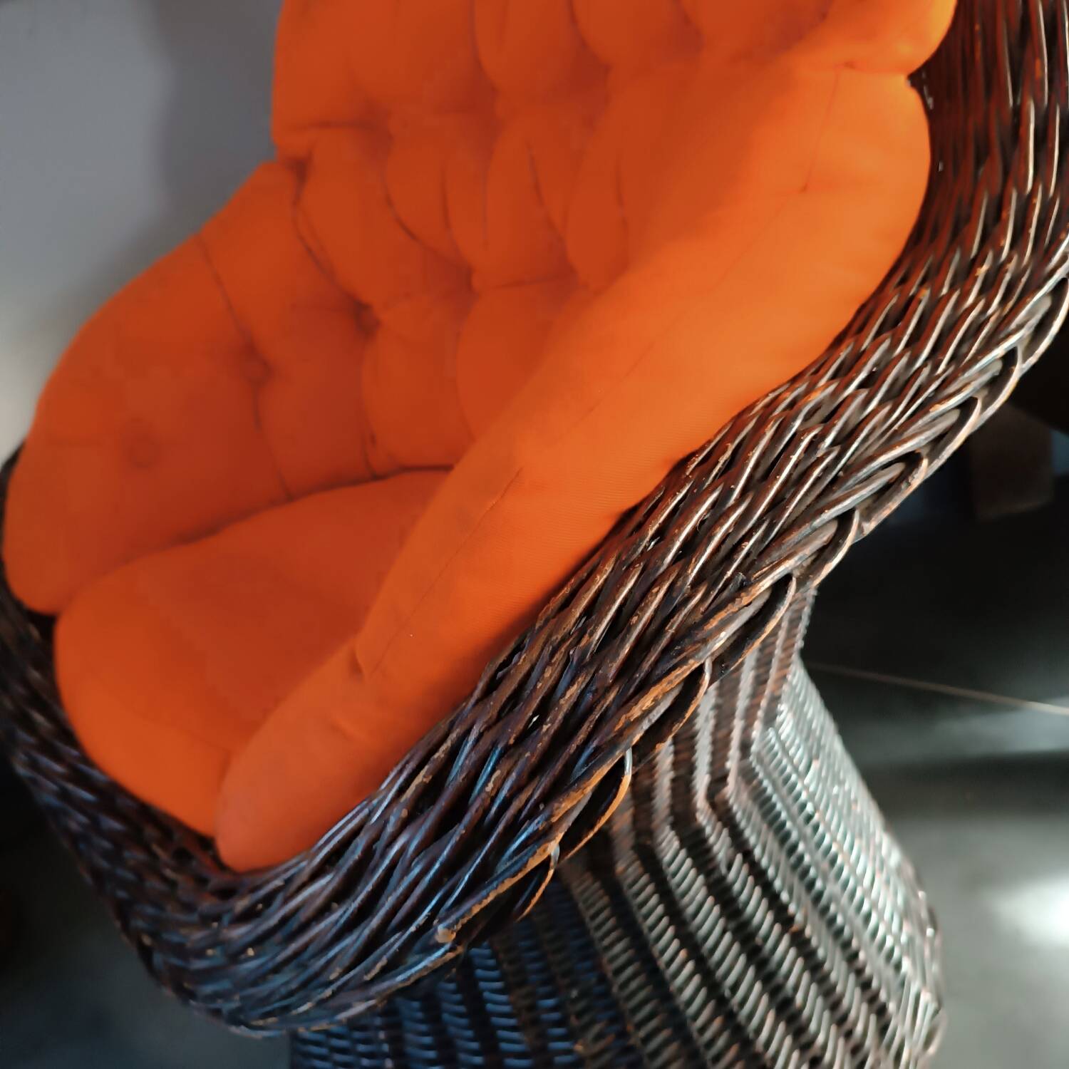 Vintage rattan armchair