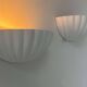 Pair of vintage shell wall lights, matte white, France 1970