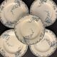 Set of 10 dessert plates KG Lunéville Passiflore model