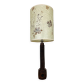 Lampe brutaliste art populaire 73 cm, bois tourné