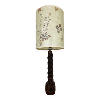 Brutalist folk art lamp 73 cm, turned wood