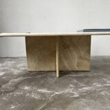 Travertine coffee table, Italy, 1980s