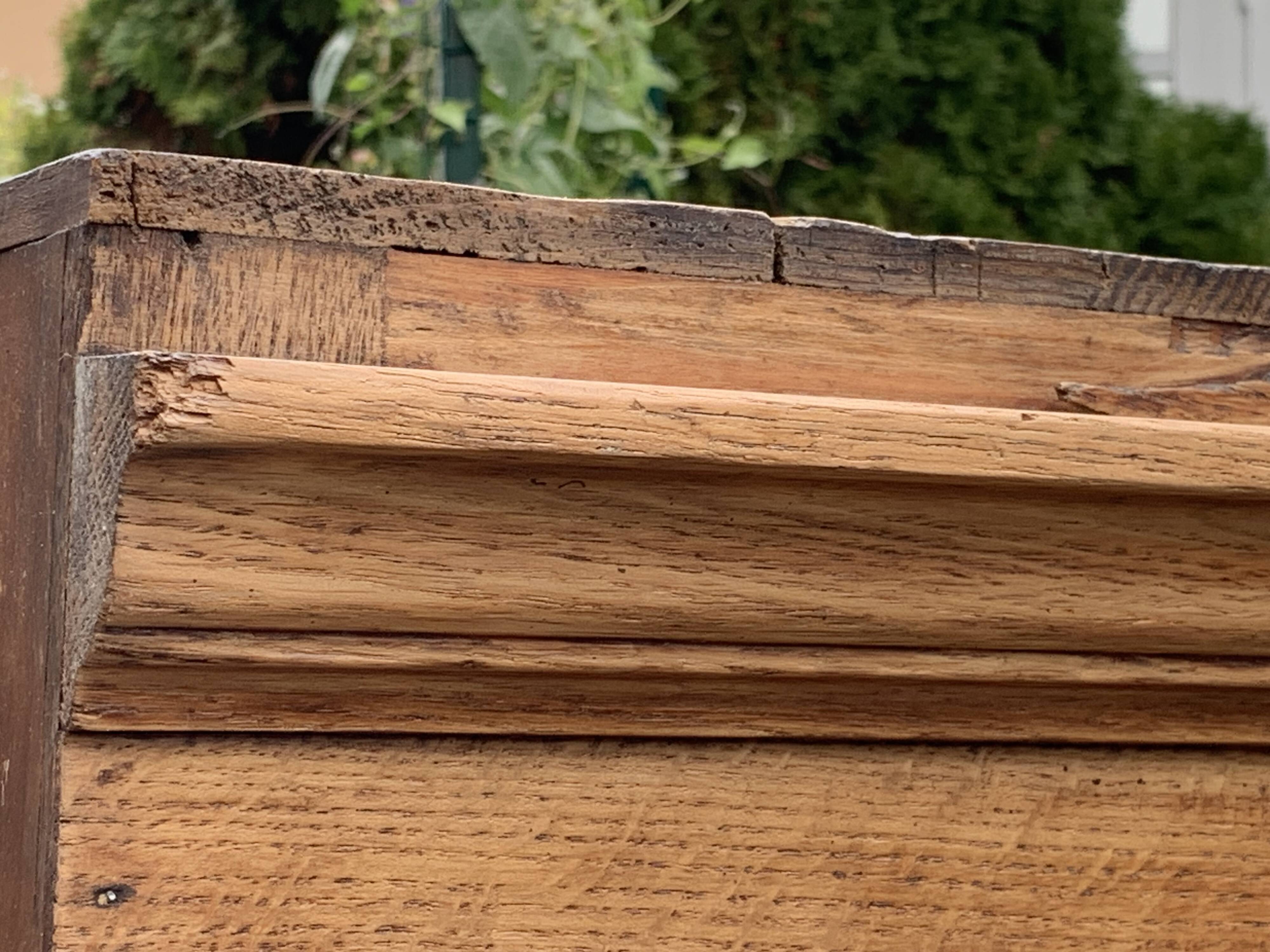 Solid raw oak notary cabinet, 1920