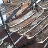 Set of 8 folding bistro / garden chairs fermob 1950