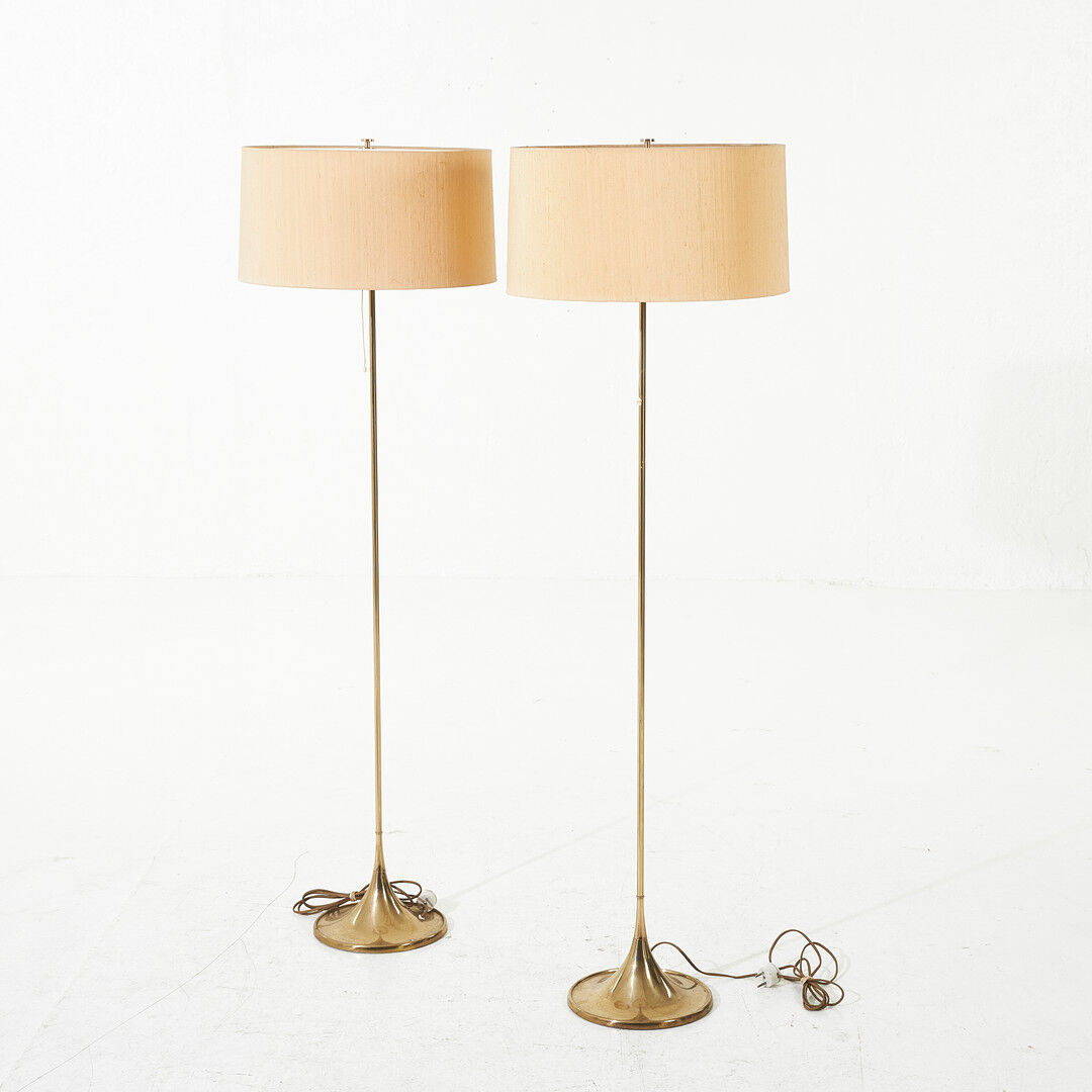 Paire de lampadaires 'G-024' produits par Bergboms, Suède, années 1960.