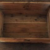 Wooden case with letters in black inck