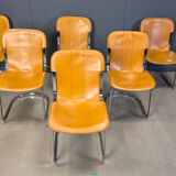 Vintage dining chairs by Cidue set of 6, 1970s