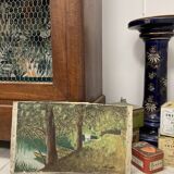 Landscape in oil on canvas signed