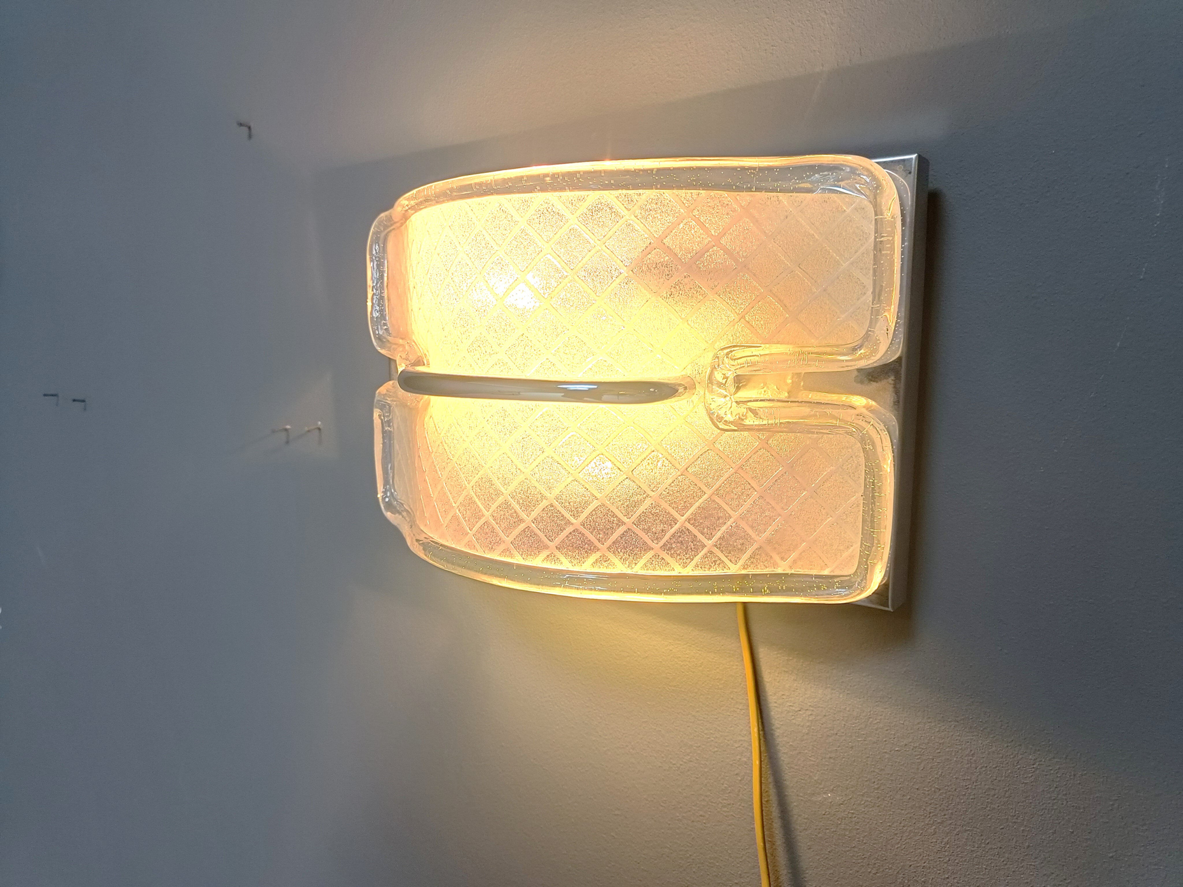 Vintage Murano glass wall lamp, 1970s