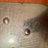 Rectangular wall clock enamelled franco Bastianelli signed LAURANA design 60.