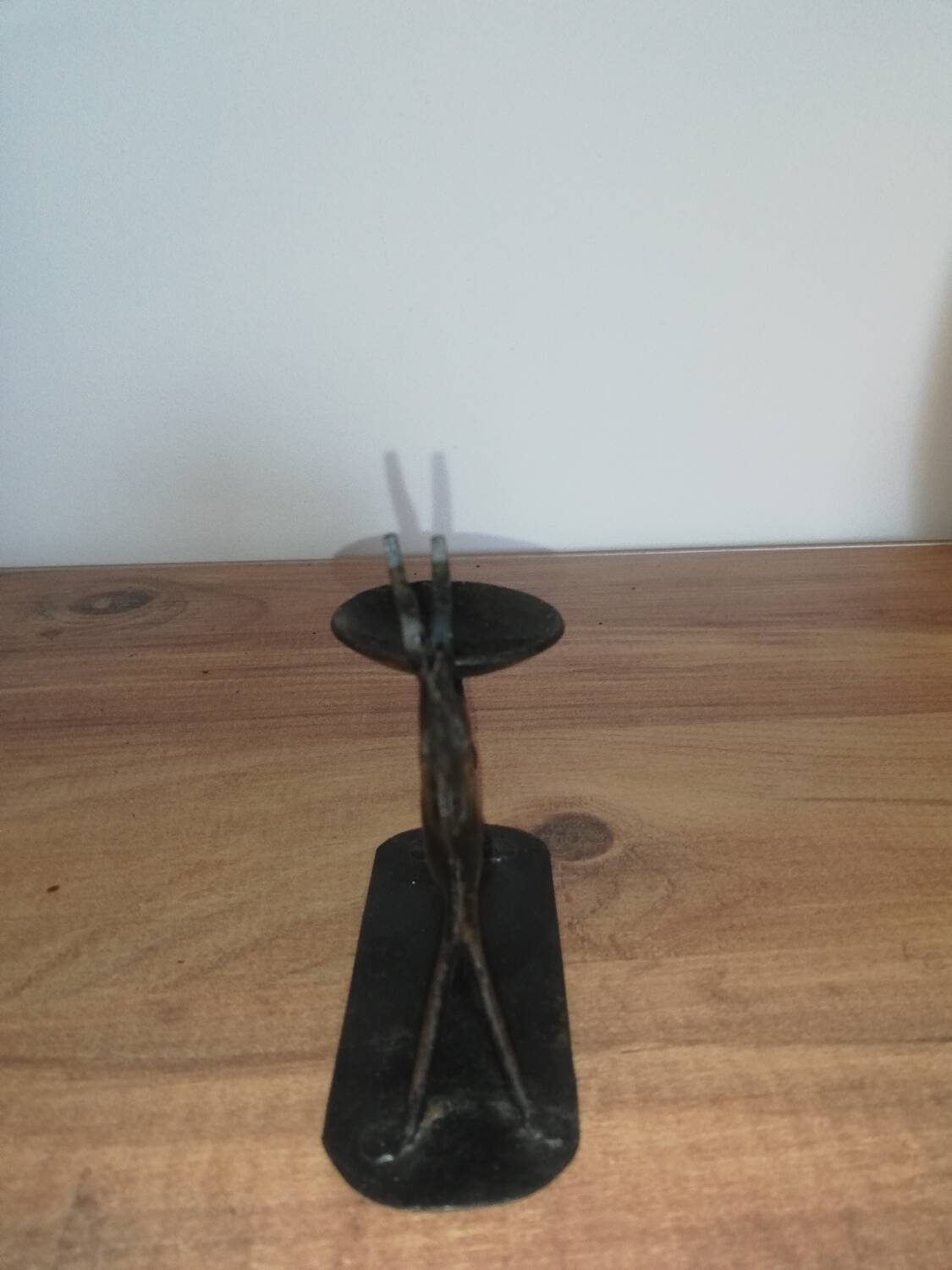 Vintage iron gazelle candle holder for tea light candle