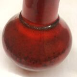 Red ceramic bud vase