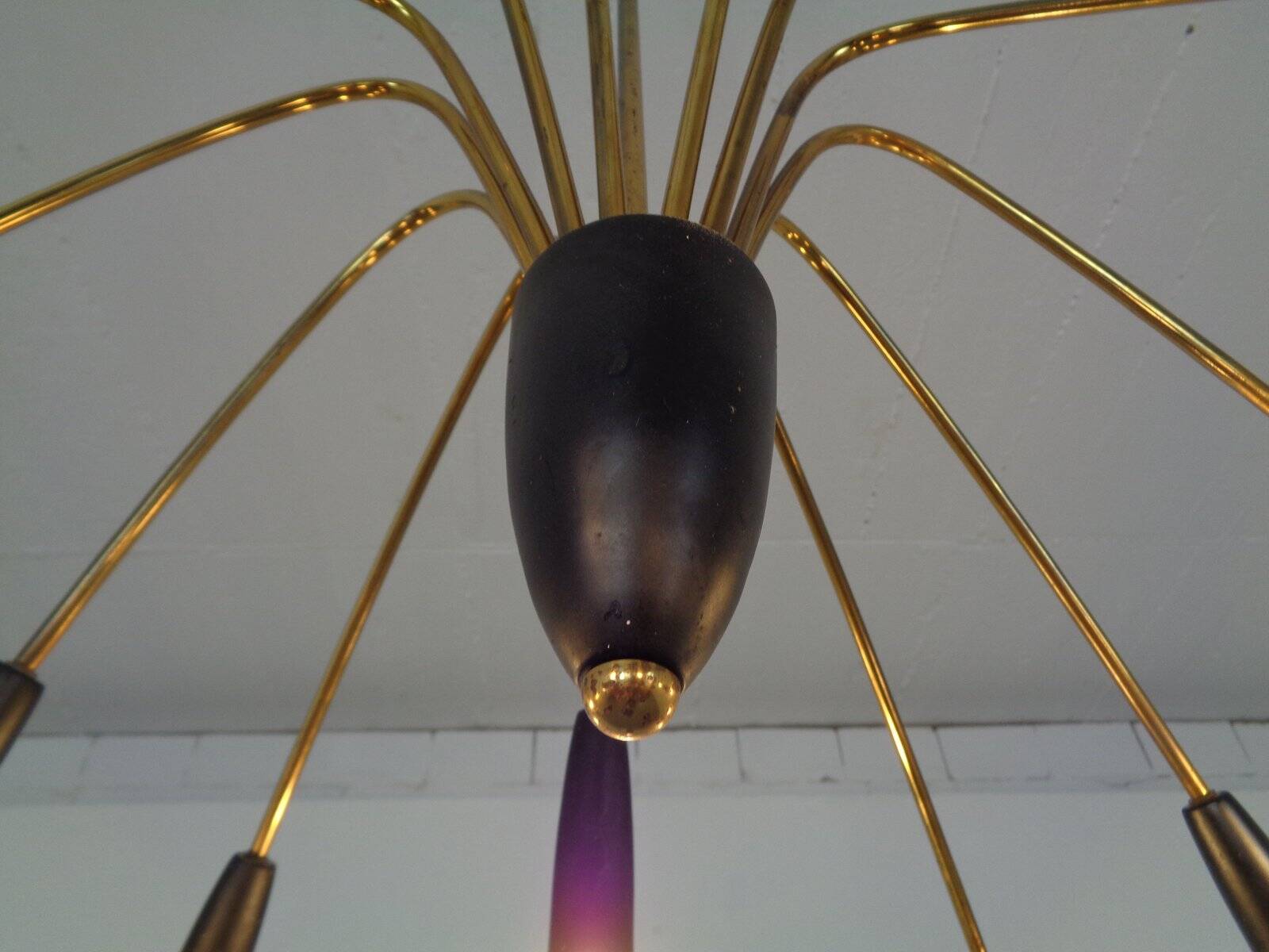 Large Italian Spider Ceiling Lamp, 1950s