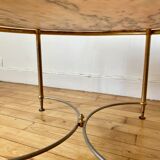 Marble and brass coffee table
