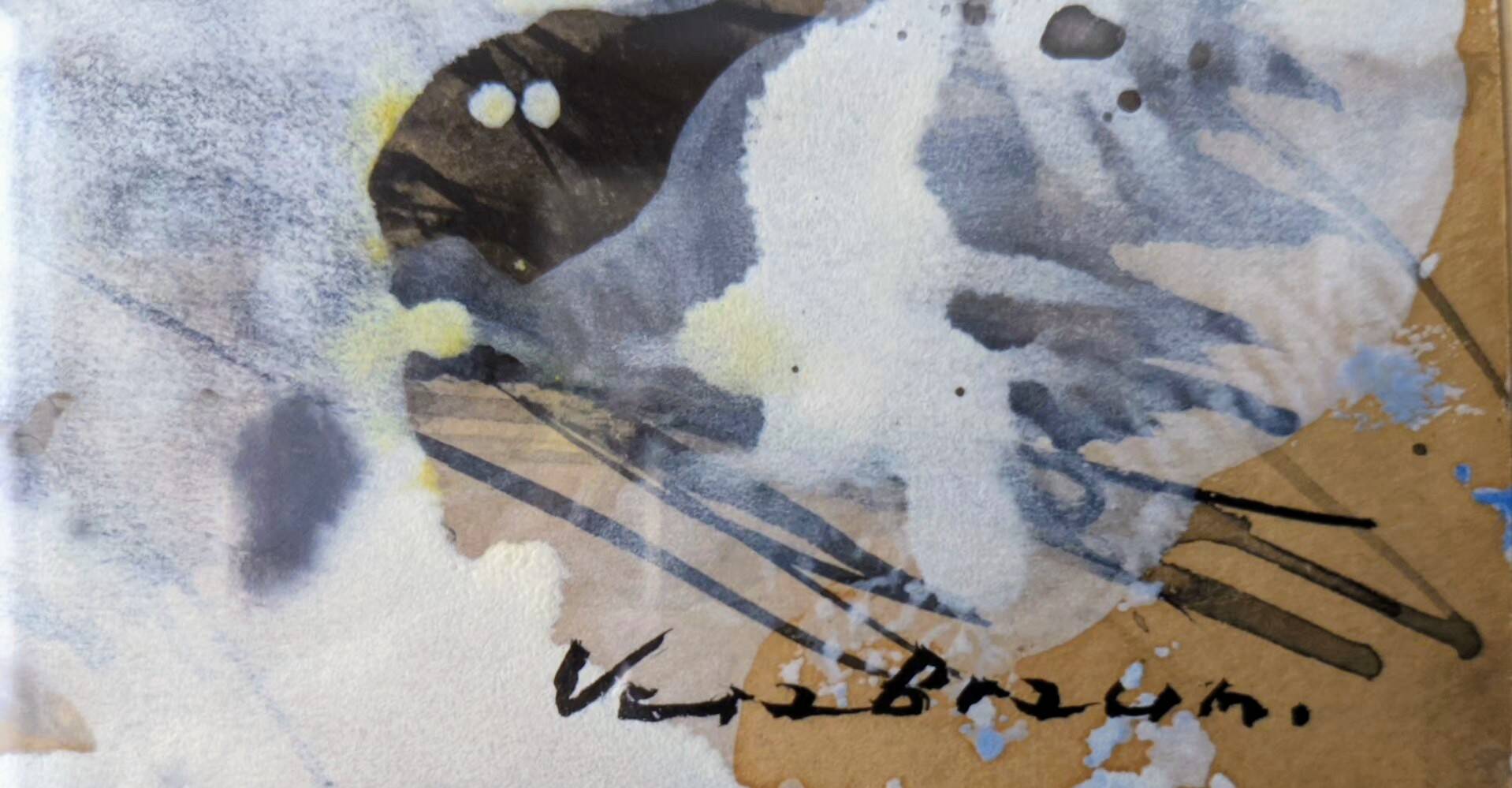 Abstract painting vera braun-lengyel painting modern art tachism
