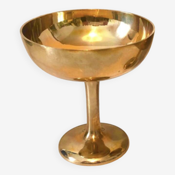 Golden brass footed bowl