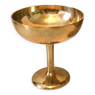 Golden brass footed bowl
