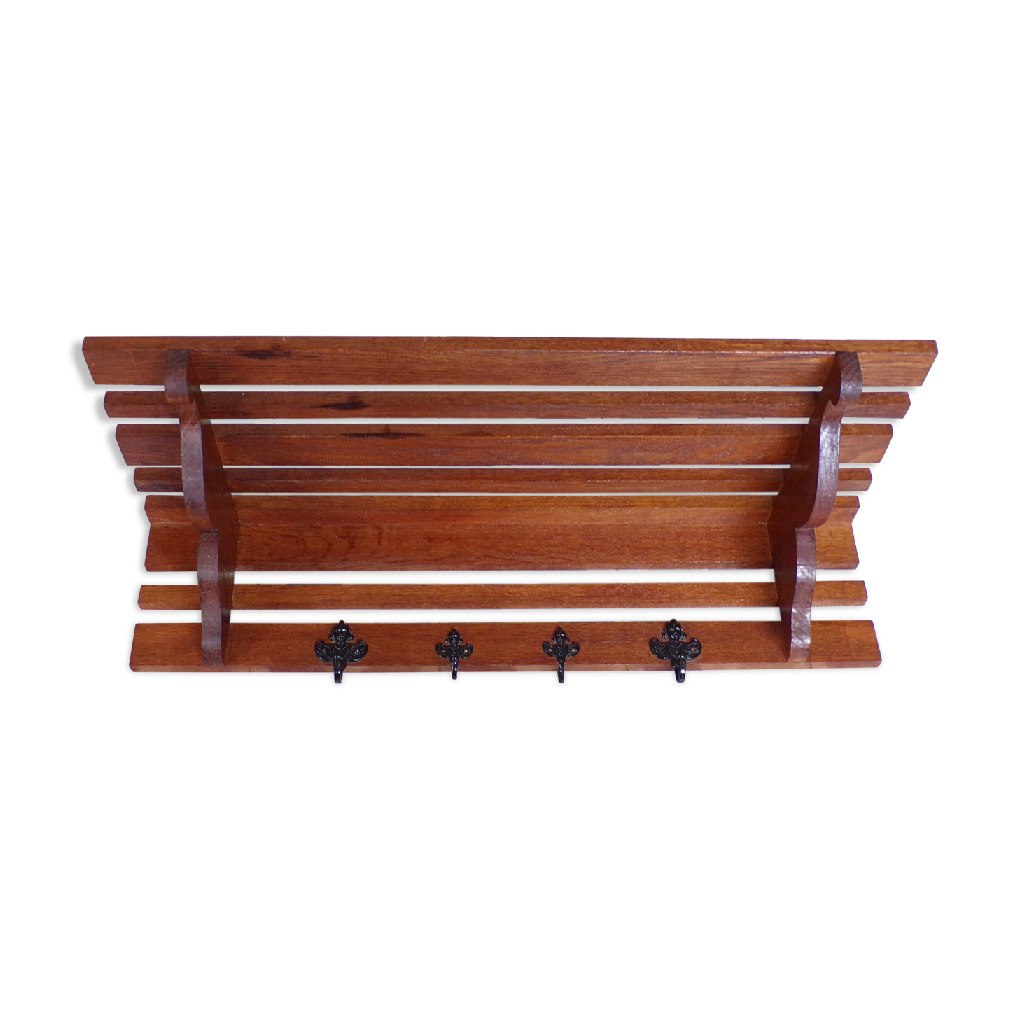 Coat rack with wooden slats 1950