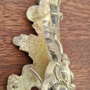 2 ornements et fronton en bronze antique