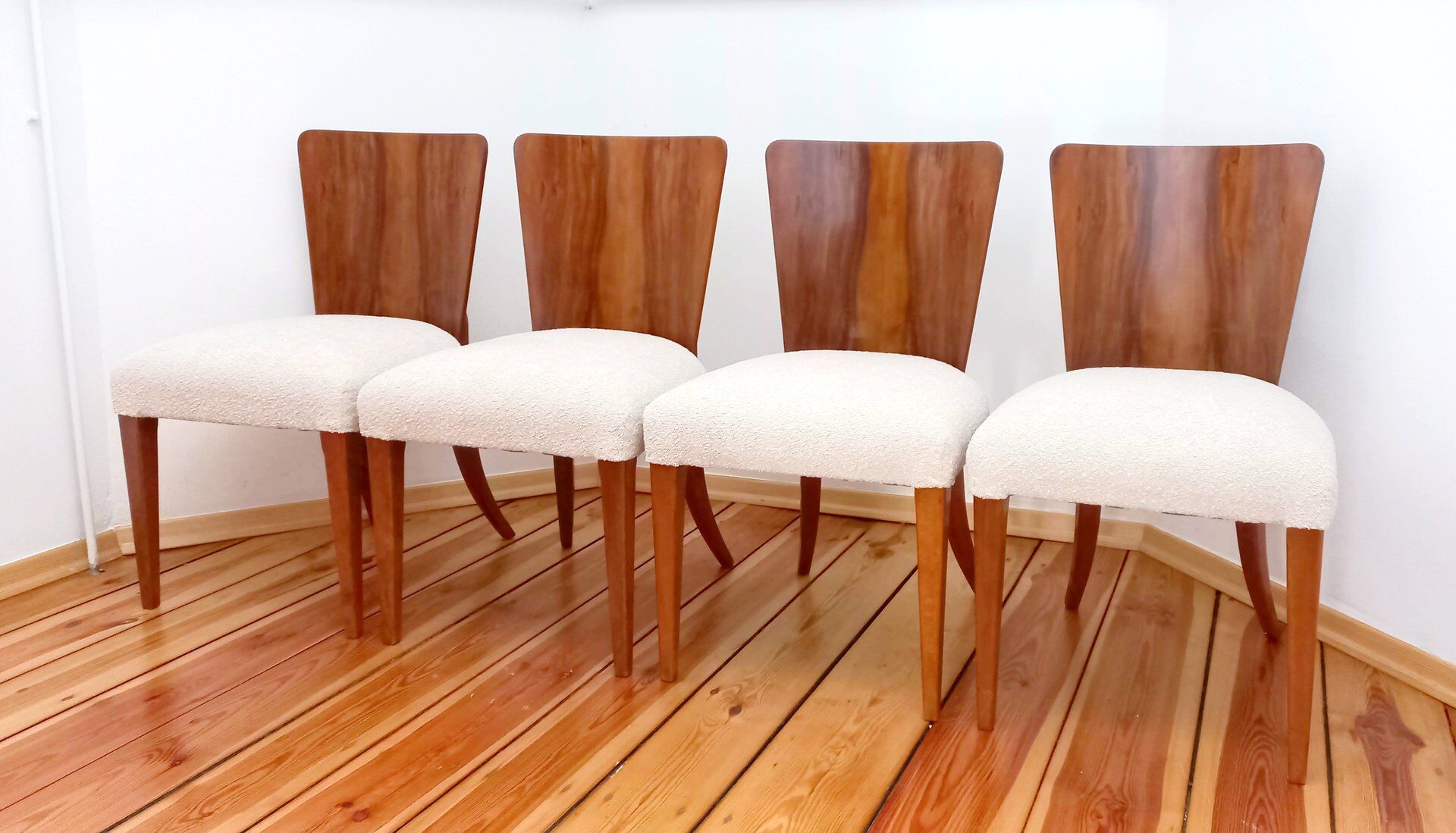 Chairs by J. Halabala for Up Races, Czechoslovakia, 1940s, Set of 4