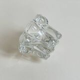 Moulded glass candlestick