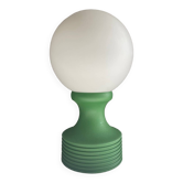 Lampe vintage verte opaline années 70