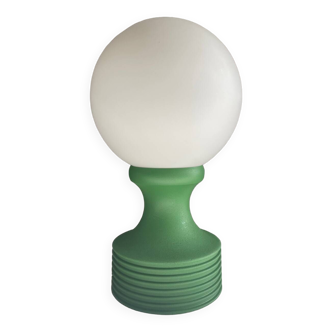 Lampe vintage verte opaline années 70