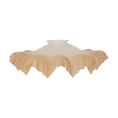 Old frosted glass suspension and light brown lace