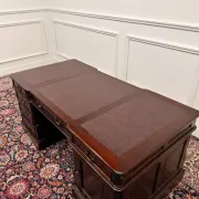 Classic English Partnerdesk Desk in Red Leather