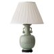 Celadon Crackle Glaze Porcelain Table Lamp in Chinese Style with Scroll Handles