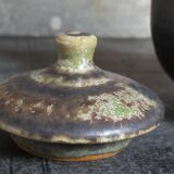Vintage enameled stoneware potter's teapot