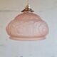 Art deco frosted glass pendant light