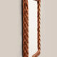 Vintage french wall mirror in rattan, 1960s