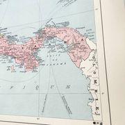 Carte Amérique Centrale vintage de 1950