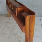 Cozy Art Deco headboard in burr walnut
