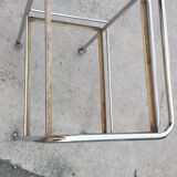 Paire de tables d'appoint design mm en chrome et verre
