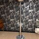 Italian chrome floor lamp 1970 vintage design