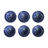 6 bols en porcelaine anglaise bleue Willow