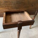 Half-moon walnut table