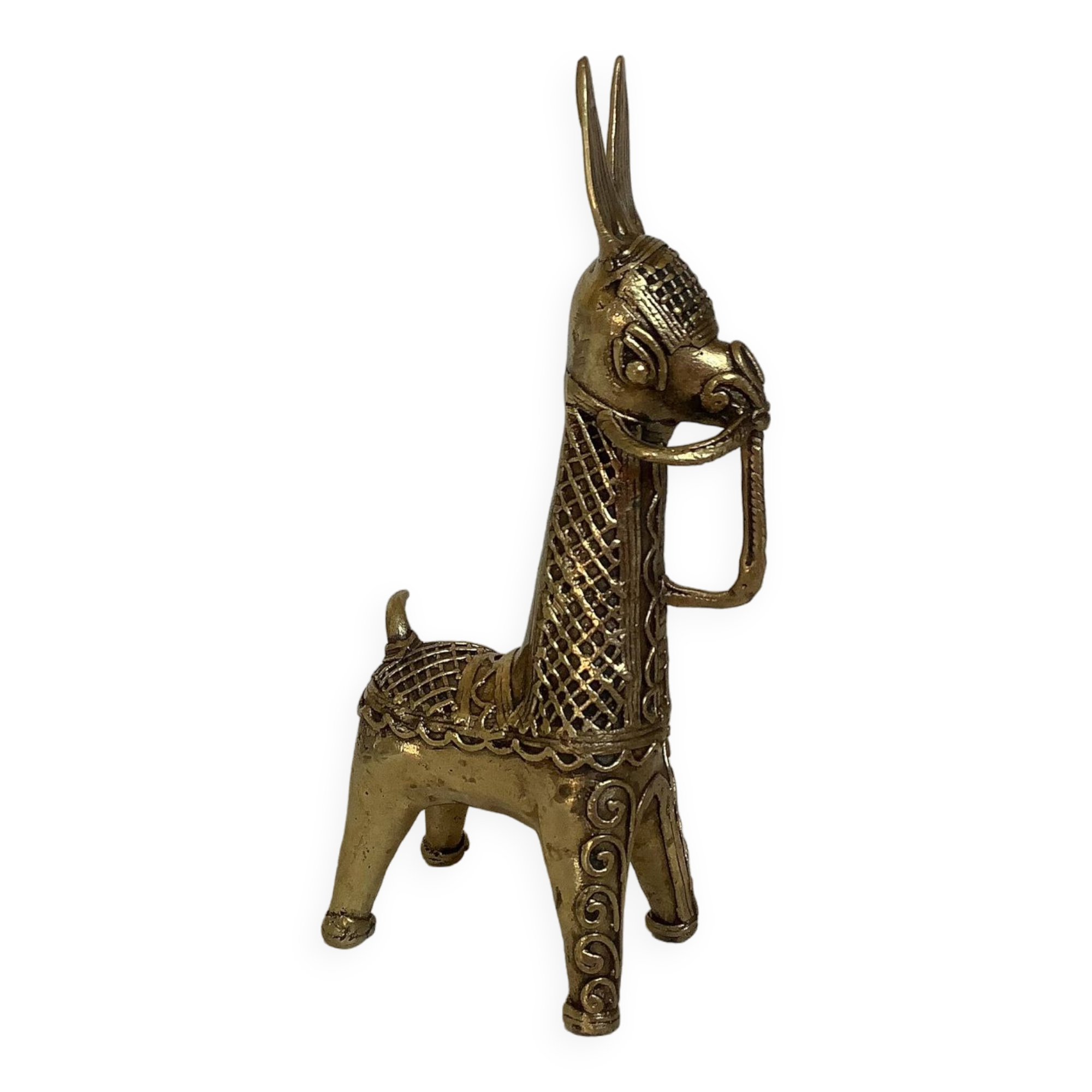 Zoomorphic brass ring ring